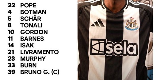 九游娱乐入口-纽卡vs埃弗顿首发：托纳利、伊萨克领衔，阿什利·扬出战